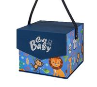 Cajas de recuerdos de fiesta de animales, cajas grandes vacías para dulces con correa, contenedor de aperitivos para decoración de cumpleaños, shower, suministros de fiesta