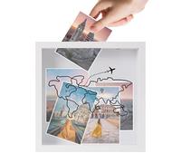 Cajas De Recuerdos De Viaje Para Archivo De Aventuras Con |Marco De Caj-a De Recuerdos De Viaje|Caj-a De Recuerdo-s De Viaj-e Grandes De 20x20Cm,Vitrinas Con Marco Para Entradas,Postales Y Fotos