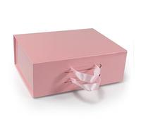 Cajas de regalo Cajas de embalaje para regalos, Caja de embalaje de ropa for fiesta de Navidad, cumpleaños, boda, cubierta magnética plegable, 2 uds.(Light red)