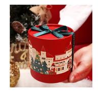 Cajas de regalo Cajas de embalaje para regalos, Caja de flores portátil redonda con tapa, cestas de cubo for abrazo, decoración de Navidad, favores, caja de embalaje de regalo de cartón for boda