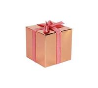 Cajas de regalo Cajas de embalaje para regalos, Favores de boda for invitados, caja de embalaje de oro rosa de Color sólido a granel pequeña, decoración de fiesta de cumpleaños(Rose red)