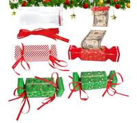 Cajas de regalo de dinero de Navidad, para dinero, divertida de regalo con 40 bolsas transparentes, para niños y adultos, decoración de en el hogar