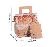 Cajas de regalo de Navidad, 50 recipientes para envolver alimentos en forma de casa, caja de recuerdos de fiesta para dulces, chocolate, reuniones de vacaciones, hogar, escuela, oficina, suministros