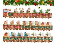 Cajas de regalo de Navidad | Organizador de almacenamiento en forma de tren con varios compartimentos, 24 piezas, almacenamiento navideño para pequeños dulces, para familia, niños, amigos, oficinas