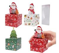 Cajas de regalo de plata navideña - Juego de 3 cajas de dinero para regalo en efectivo | Telas divertidas con 90 bolsas para mujeres amigas amigas hombres adultos festival de cumpleaños