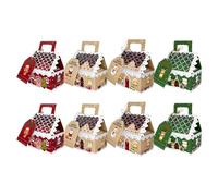 Cajas de regalo de vacaciones de montaje rápido, plan de retiro de invierno para caramelos de frutas, embalaje de regalos de vacaciones, caja de embalaje de dulces