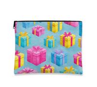 Cajas de regalo fantásticas, bolsa de cosméticos con patrón de regalo colorido para mujeres, organizador portátil con cremallera, bolsa de aseo de viaje de vacaciones, Azul, 7x9 Inch, Cajas de regalo