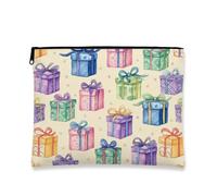 Cajas de regalo fantásticas, bolsa de maquillaje, bolsa de viaje vintage colorida para mujeres, organizador portátil de lona con cremallera, bolsa de aseo para el cuidado de la piel de vacaciones