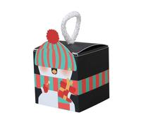 Cajas de regalo festivas de Navidad, 50 unidades, bolsas de embalaje de dulces de chocolate para decoración del hogar, caja de papel de decoración de Año Nuevo, 50 unidades para intercambio de regalos