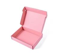 Cajas de Regalo Kraft, 10 Uds./cartón Kraft, embalaje blanco y negro, caja de regalo for fiesta y Festival, soportes de cartón for jabón(Pink,10PCS_20X16X6CM)