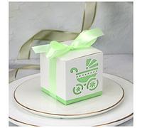 Cajas de Regalo Navidad 20/50 / 100pcs Baby Pie Candy Box Baby Shower Papel Papel Dulce Bolsa Huellas Favoritos Favoritos Cajas Bautismo Contenedor Caja de Regalo Caja de Regalo Navidad (Color : Carr