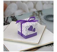 Cajas de regalo navidad 20/50 / 100pcs Baby Pie Candy Box Baby Shower Papel Papel Dulce Bolsa Huellas Favoritos Favoritos Cajas Bautismo Contenedor Caja de regalo Caja de regalo navidad ( Color : Hear