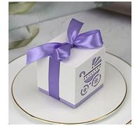 Cajas de Regalo Navidad 20/50 / 100pcs Baby Pie Candy Box Baby Shower Papel Papel Dulce Bolsa Huellas Favoritos Favoritos Cajas Bautismo Contenedor Caja de Regalo Caja de Regalo Navidad (Color : Carr