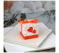 Cajas de regalo navidad 20/50 / 100pcs Baby Pie Candy Box Baby Shower Papel Papel Dulce Bolsa Huellas Favoritos Favoritos Cajas Bautismo Contenedor Caja de regalo Caja de regalo navidad ( Color : Hear