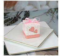 Cajas de regalo navidad 20/50 / 100pcs Baby Pie Candy Box Baby Shower Papel Papel Dulce Bolsa Huellas Favoritos Favoritos Cajas Bautismo Contenedor Caja de regalo Caja de regalo navidad ( Color : Hear