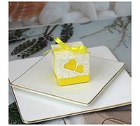 Cajas de regalo navidad 20/50 / 100pcs Baby Pie Candy Box Baby Shower Papel Papel Dulce Bolsa Huellas Favoritos Favoritos Cajas Bautismo Contenedor Caja de regalo Caja de regalo navidad ( Color : Hear