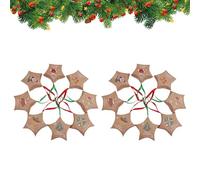 Cajas De Regalo Navideñas | 16 Piezas De Recipientes Festivos Reutilizables,Cajas De Golosinas Navideñas En Forma De Estrella | Para Niños Adultos Árbol Pared Repisa Postre Rellenos