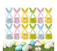 Cajas de regalo Pascua-12 piezas de de con bucle de conejito orejas de conejo | Boxeo para pasteles, pasteles, galletas y dulces | Embalaje de regalos para Festival de Pascua y Festival