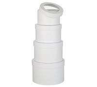 Cajas de regalo redondas con tapas transparentes, juego de 4 cajas de flores blancas, varios tamaños, caja de regalo de cartón para regalos de flores, arreglos florales, bodas, fiestas de cumpleaños,
