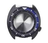 Cajas de Reloj con Cristal Zafiro, Color Negro, 45mm, Corona atornillada a Las 3,8 en Punto for Relojes Movimiento Nh35 Nh36 4R36, 1 ud(Black Chapter Ring 2)