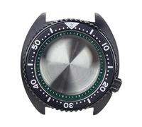 Cajas de Reloj con Cristal Zafiro, Color Negro, 45mm, Corona atornillada a Las 3,8 en Punto for Relojes Movimiento Nh35 Nh36 4R36, 1 ud(Green Chapter Ring1)