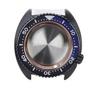 Cajas de Reloj con Cristal Zafiro, Color Negro, 45mm, Corona atornillada a Las 3,8 en Punto for Relojes Movimiento Nh35 Nh36 4R36, 1 ud(Rose Steel Chapter 2)