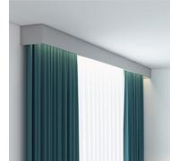 Cajas de riel for Cortina de Techo, Cajas móviles de riel Doble Tres en uno for Barras de Cortina de Ventanas Superiores(Ceiling Mount,L310cm/122in)