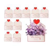 Cajas De San Valentín - 10 Piezas Decoraciones Románticas Con Patrón De Corazón | Cajas de Sobres para Fiestas - para Familia y Seres Queridos en Fiestas Vacacionales y Año Nuevo