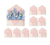 Cajas de San Valentín, 10 unidades, diseño de corazones románticos, cajas de sobres para celebraciones, para niños, familia, esposa, madre, hermana, hija, con bendiciones navideñas para