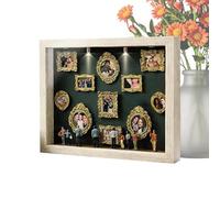 Cajas De Siluetas De Museo DIY, Marcos Fotos Miniatura Retro Encajonar Siluetas, Cajas Marcos Fotos Museo En Miniatura con Figuras Y Luces, para Aniversarios Bodas, Cumpleaños Y Decoración Hogar