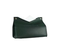 cajas de toallas manuales, Caja de almacenamiento de cuero PU for decoración de sala de estar, dormitorio, cocina, escritorio, servilletero for el hogar(Green)