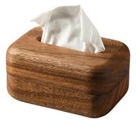 cajas de toallas manuales, Caja de papel de escritorio de la sala de estar de madera entera del pan de la nuez, caja de la servilleta de madera sólida en la sala de estar