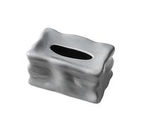 cajas de toallas manuales, Cajón de servilletas de cerámica creativo for sala de estar, restaurante, hogar, sala de estar(Gris)