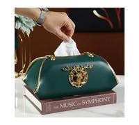 cajas de toallas manuales, Decoración de mesa de la mesa de comedor de la sala de estar del hogar, decorativa creativa en la sala de estar(Green)