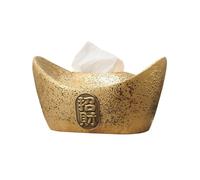 cajas de toallas manuales, Mesa de centro de la fortuna china, decoración de cerámica, escritorio for baño, encimera, mesitas de noche, oficina en sala de estar(Gold)