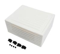 Cajas de zapatos plegables dobles apilables transparentes con tapa magnética, contenedores de plástico grueso a prueba de polvo (1 alto 5 bajo) para soluciones de armario ordenadas