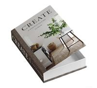 Cajas decorativas para libros, compartimiento de libro sintético, acento decorativo para estanterías, escritorios o mesas de café, material de papel de 10 x 7 x 2 pulgadas, para organizar objetos