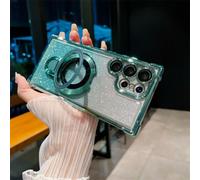 Cajas del teléfono móvil del gradiente magnético galvanizado adecuadas para la Serie Samsung, Cubierta de la Caja del Soporte magnético Anti caída para Samsung S23/24