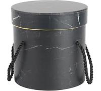 Cajas for damas de honor, cajas for regalos de boda, cajas for empaquetar regalos, 2 cajas portátiles for envolver flores redondas con forma de florista for joyas y flores(Black,120X125cm)