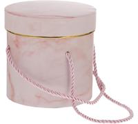Cajas for damas de honor, cajas for regalos de boda, cajas for empaquetar regalos, 2 cajas portátiles for envolver flores redondas con forma de florista for joyas y flores(Pink,120X125cm)