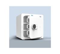 Cajas fuertes Safe Home Caja de seguridad antirrobo totalmente acero con código archivo oficina, invisible, pequeña, 45 cm(Blanco,Password)
