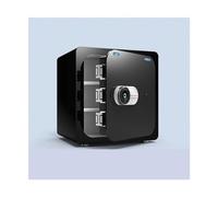 Cajas fuertes Safe Home Caja de seguridad antirrobo totalmente acero con código archivo oficina, invisible, pequeña, 45 cm(Negro,Fingerprint+Password)
