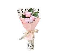 Cajas Jabón de baño perfumado floral Pétalos de flor de rosa Pétalos de jabón de rosa de total en caja de regalo para aniversario Cumpleaños Boda Día de San Valentín Día Cumpleaños (Pink, One Size)