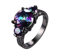 Cajas Juguetes Joyería Zirconia mujeres anillos de boda joyería anillos para mujer llena señoras anillo atando cosas Anillos, 7, Metal, Sin piedras preciosas