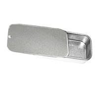 Cajas Metalicas Pequeñas Caja de hojalata vacía rectangular 12 piezas, mini cajas for caramelos, pastillas, tarros con bisagras, organizador pequeño aluminio, caja almacenamiento(A3-6X3.5X1cm)