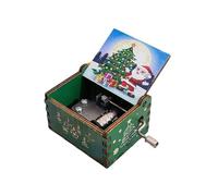 Cajas Musicales para Niños - Caja Musical Pequeña con Manivela, Caja De Música Navideña con Manivela | Cajas De Música Talladas En Madera, Fantástica Caja Música Navideña, Caja De Música Madera