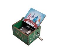 Cajas Musicales para Niños - Caja Musical Pequeña con Manivela, Caja De Música Navideña con Manivela | Cajas De Música Talladas En Madera, Fantástica Caja Música Navideña, Caja De Música Madera