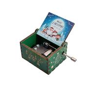 Cajas Musicales para Niños - Caja Musical Pequeña con Manivela, Caja De Música Navideña con Manivela | Cajas De Música Talladas En Madera, Fantástica Caja Música Navideña, Caja De Música Madera