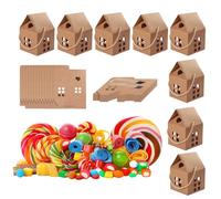 Cajas navideñas, 30 unidades, recipientes con forma de casa, recipientes para golosinas navideñas, para niños y adultos, así como para bodas, cumpleaños y