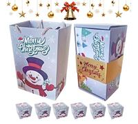 Cajas navideñas con tapa, caja para monedas para chocolates | Bolsa plegable para regalos de Navidad dulces vino chocolates joyas cumpleaños San